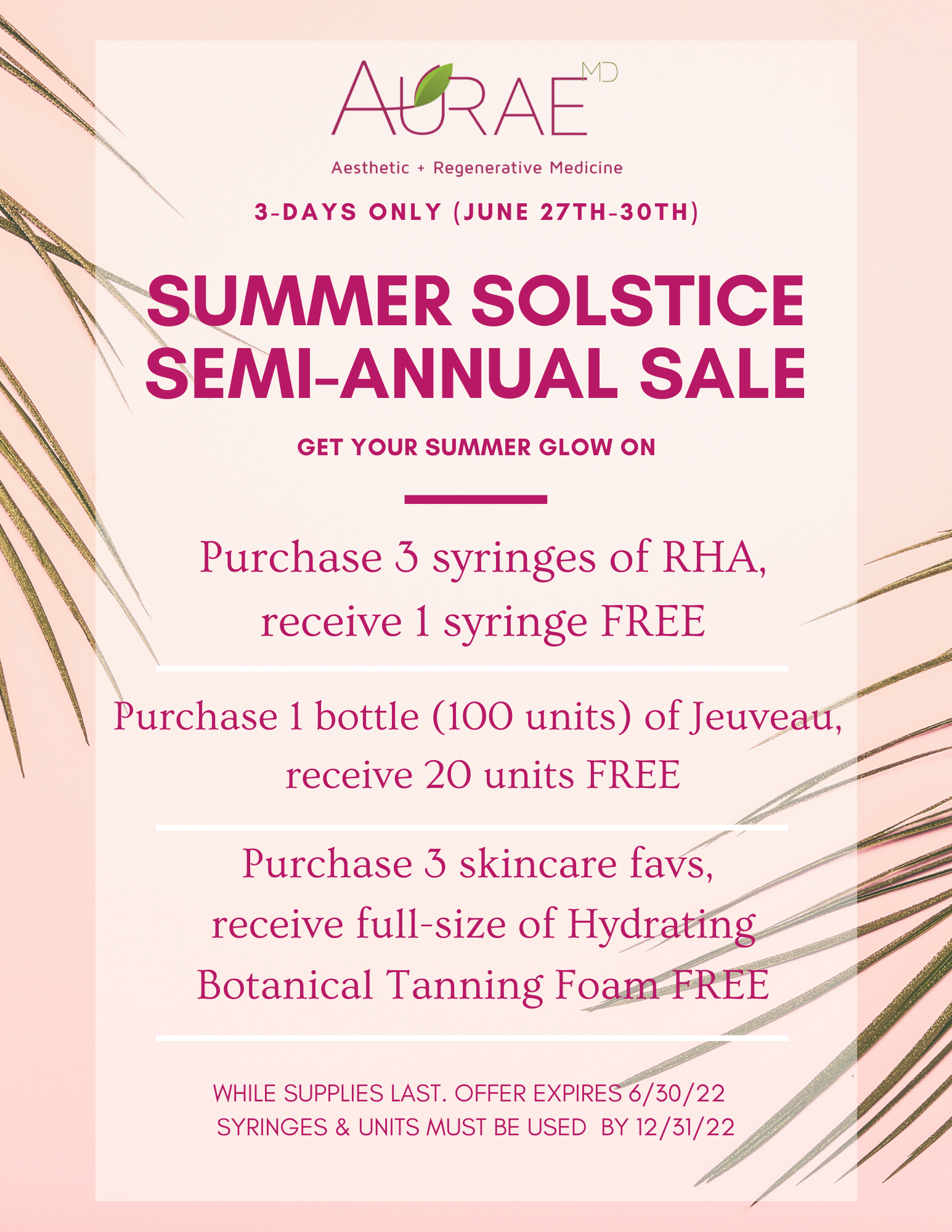 Aurae MD - Summer Solstice Sale 2022